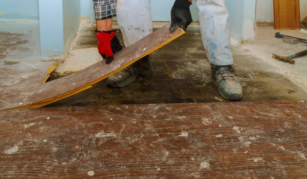old laminate flooring removal and replacement